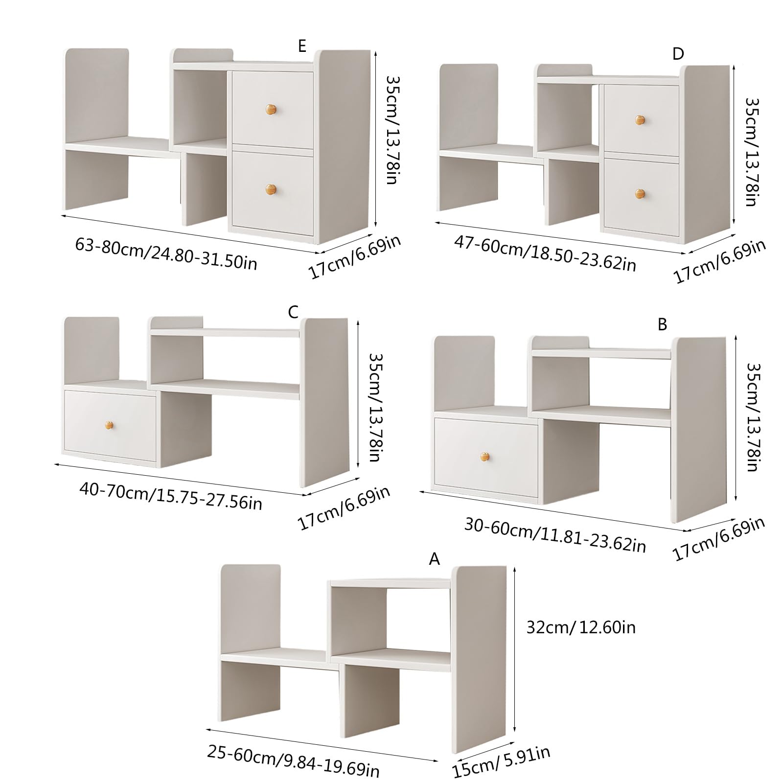 Amazon｜拡張可能なデスクトップ本棚木製調整可能な収納ラックを整理